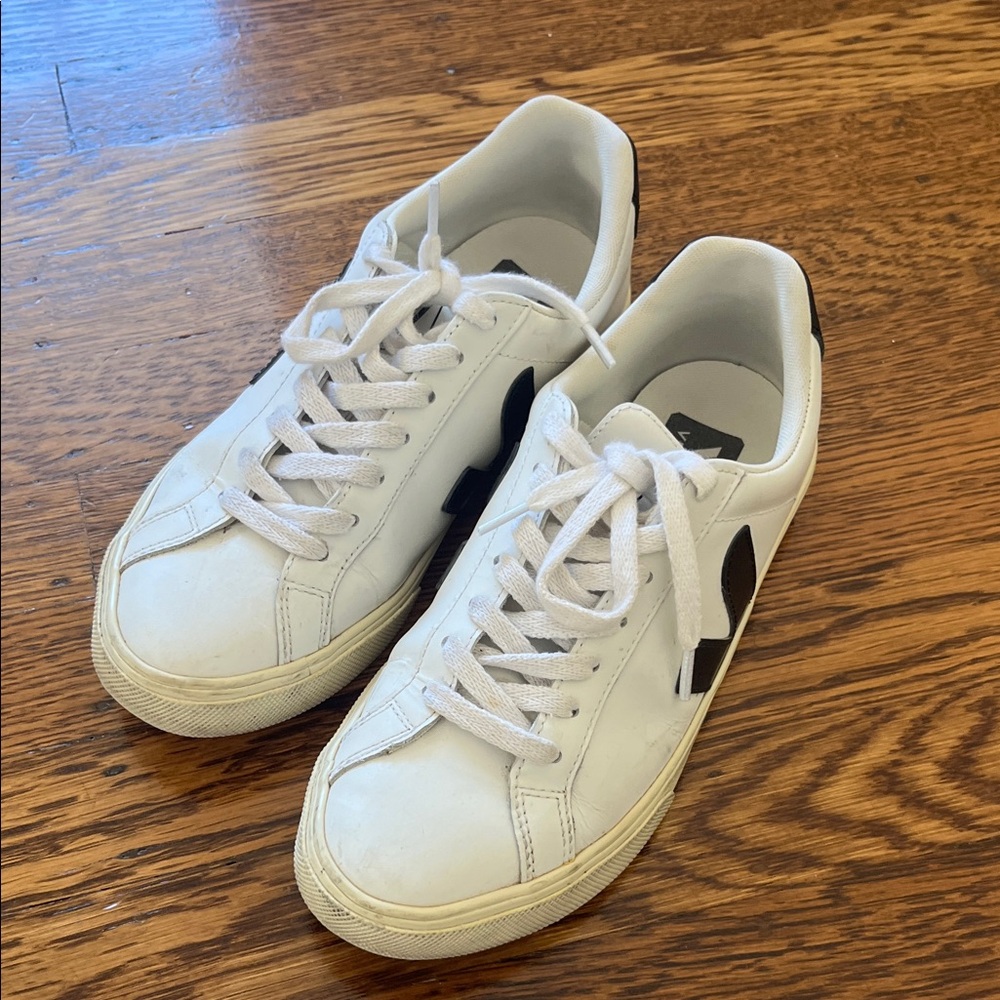 Veja White and Black Sneakers